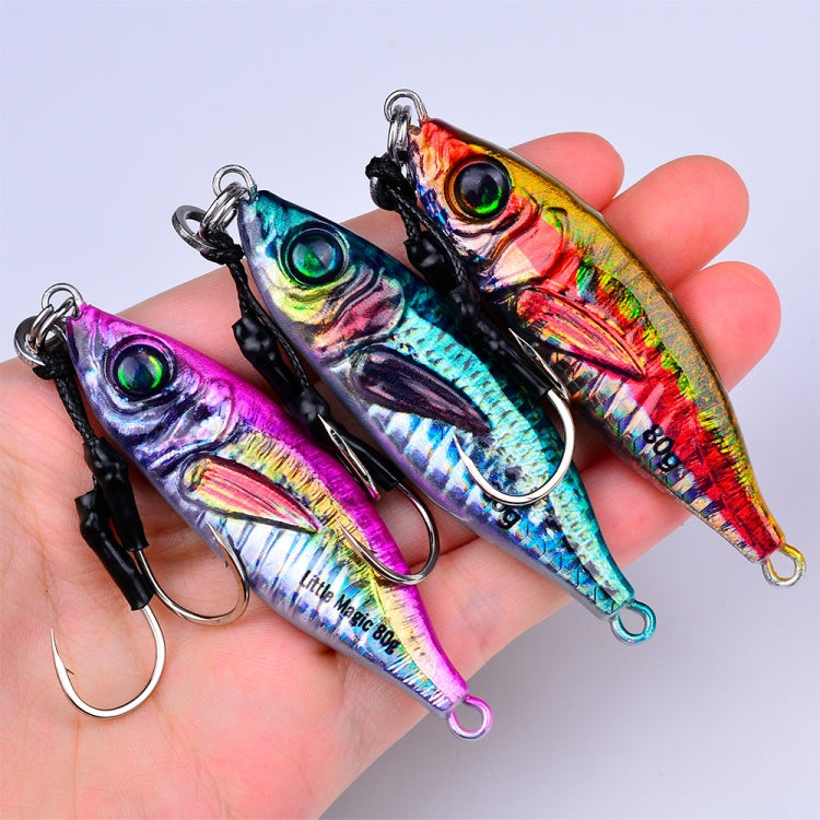 PROBEROS  LF136 Fishing Lure 3D Spray Painted Imitation Bait Long Casting Freshwater Fishing Warbler Bass Leader Lure, Size: 60g(Color I)