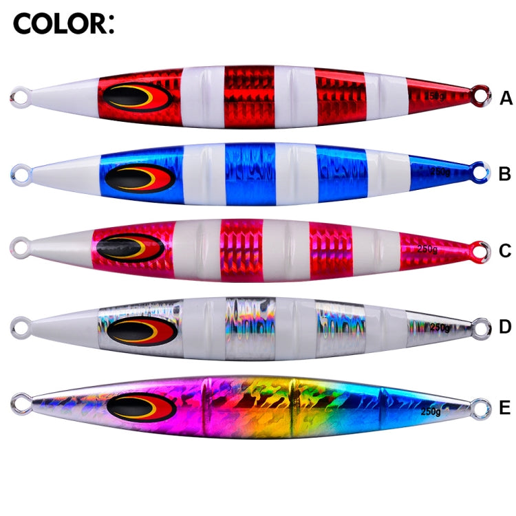 PROBEROS F125 Jogging Steelhead Deep Sea Boat Fishing Lure Rapid Sinking Sea Fishing Fake Bait, Size: 150g(Color E)