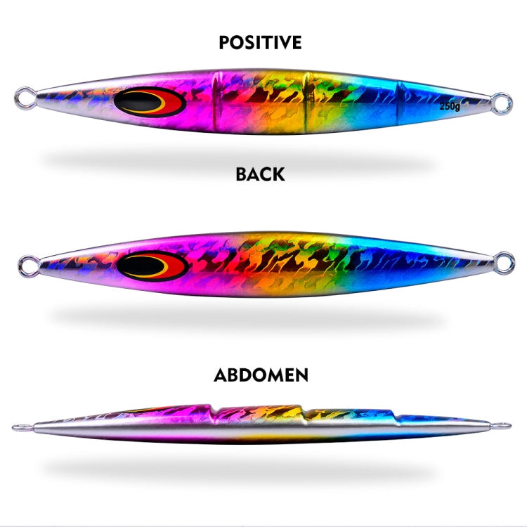 PROBEROS F125 Jogging Steelhead Deep Sea Boat Fishing Lure Rapid Sinking Sea Fishing Fake Bait, Size: 200g(Luminous Color C)