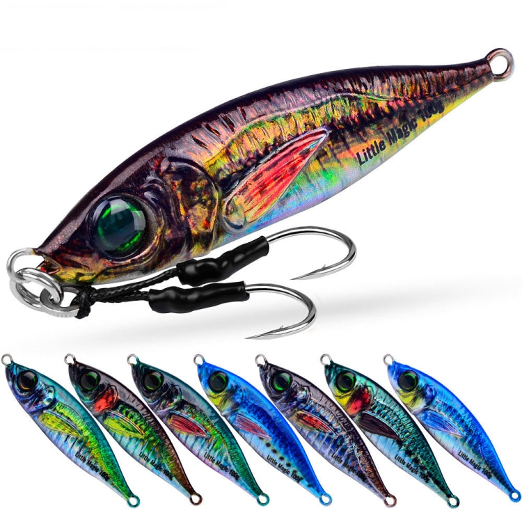 PROBEROS LF137 3D Spray Painted Bionic Lure Warp Bass Leader Fish Long Casting Freshwater Sea Luminous Fishing Bait, Size: 180g(Color B)