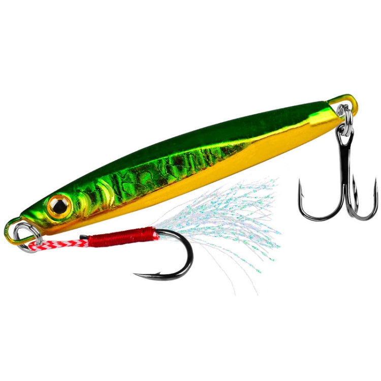 PROBEROS LF128 Long Casting Lure Iron Plate Lead Fish Freshwater Sea Fishing Warp Bass Metal Sequins Baits, Size: 7g(Color B)