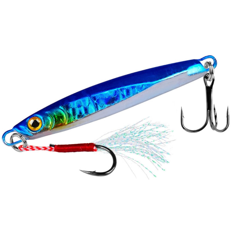 PROBEROS LF128 Long Casting Lure Iron Plate Lead Fish Freshwater Sea Fishing Warp Bass Metal Sequins Baits, Size: 15g(Color C)
