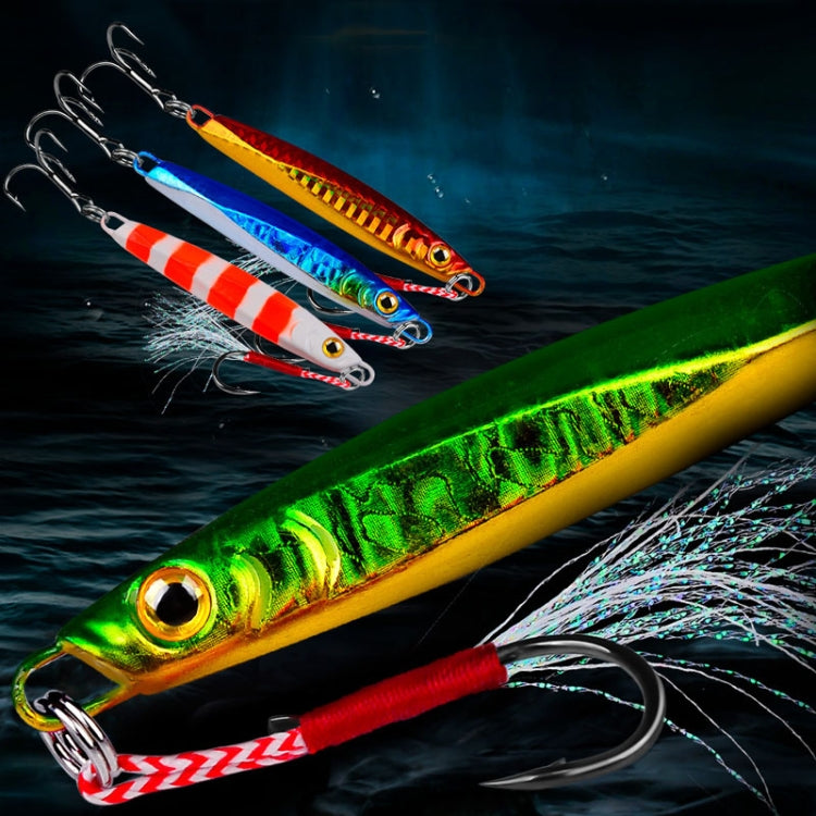 PROBEROS LF128 Long Casting Lure Iron Plate Lead Fish Freshwater Sea Fishing Warp Bass Metal Sequins Baits, Size: 20g(Color E)