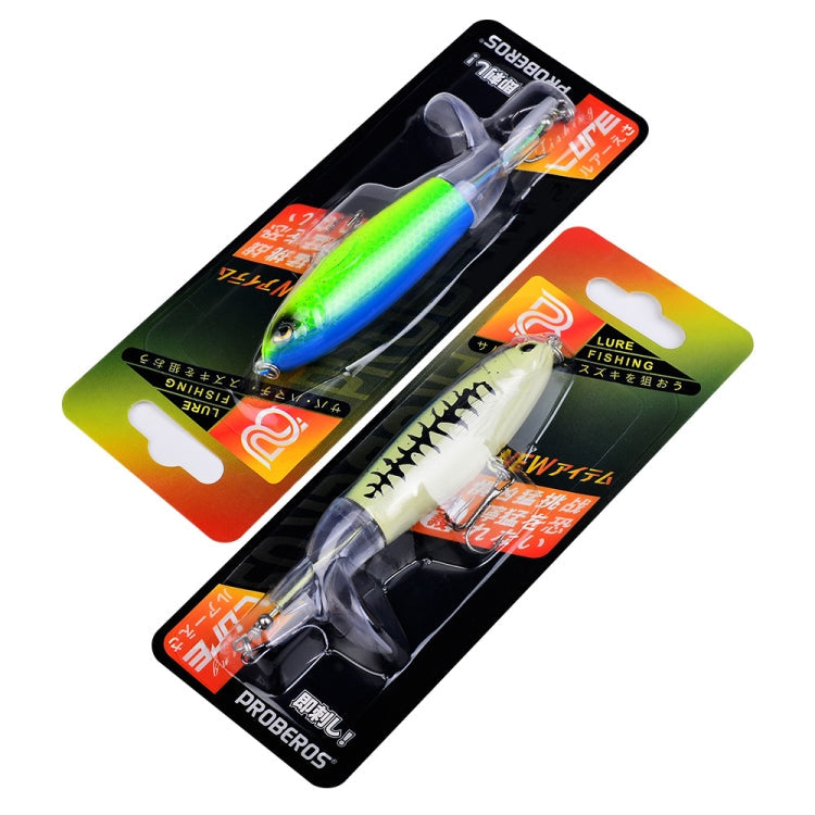 PROBEROS DW601 360 Degree Rotating Propeller Lures Topwater Tethered Tractor Floating Fake Fish Bait, Size: 10.5cm/13.5g(Color C)