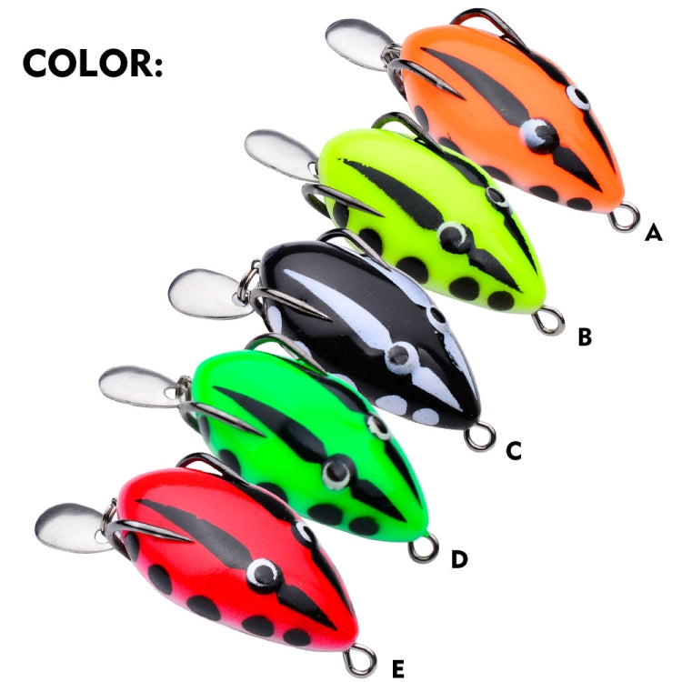 PROBEROS FR038 Simulation Thunderfrog Lure Fake Lure Blackfish Bait Converted Thunderfrog Soft Bait, Size: 5g/4cm(Color E)