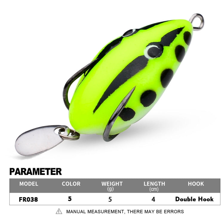 PROBEROS FR038 Simulation Thunderfrog Lure Fake Lure Blackfish Bait Converted Thunderfrog Soft Bait, Size: 5g/4cm(Color E)