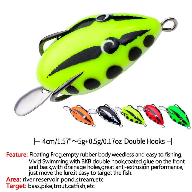 PROBEROS FR038 Simulation Thunderfrog Lure Fake Lure Blackfish Bait Converted Thunderfrog Soft Bait, Size: 5g/4cm(Color E)