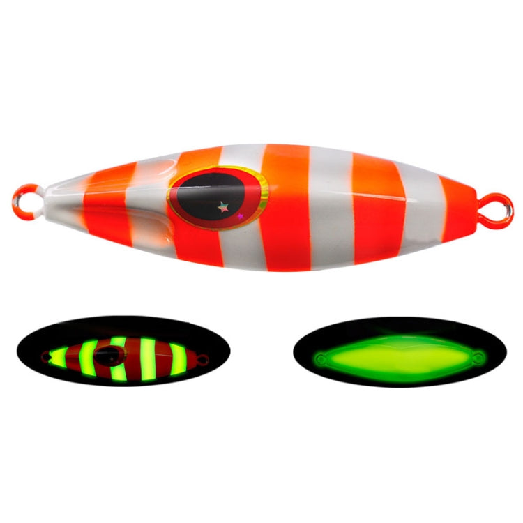 PROBEROS LF124 Deep Sea Iron Plate Lead Fish Fishing Lure Slow Sinking Rocking Luminous Boat Fishing Bait, Size: 80g(Color A)