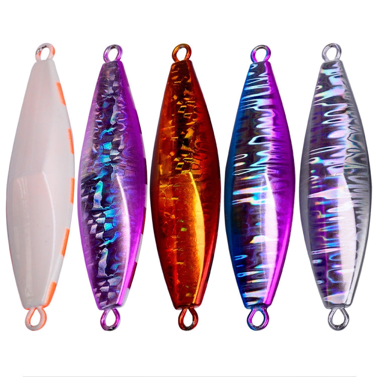 PROBEROS LF124 Deep Sea Iron Plate Lead Fish Fishing Lure Slow Sinking Rocking Luminous Boat Fishing Bait, Size: 120g(Color B)