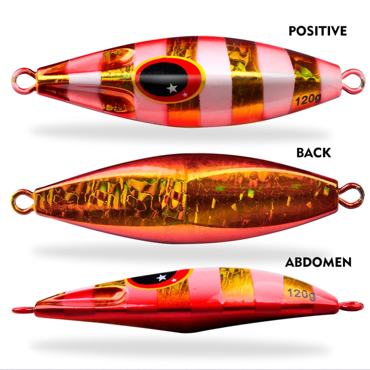 PROBEROS LF124 Deep Sea Iron Plate Lead Fish Fishing Lure Slow Sinking Rocking Luminous Boat Fishing Bait, Size: 100g(Color B)