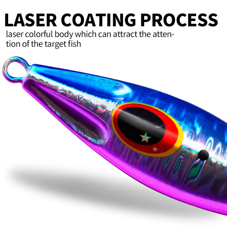 PROBEROS LF124 Deep Sea Iron Plate Lead Fish Fishing Lure Slow Sinking Rocking Luminous Boat Fishing Bait, Size: 80g(Color A)