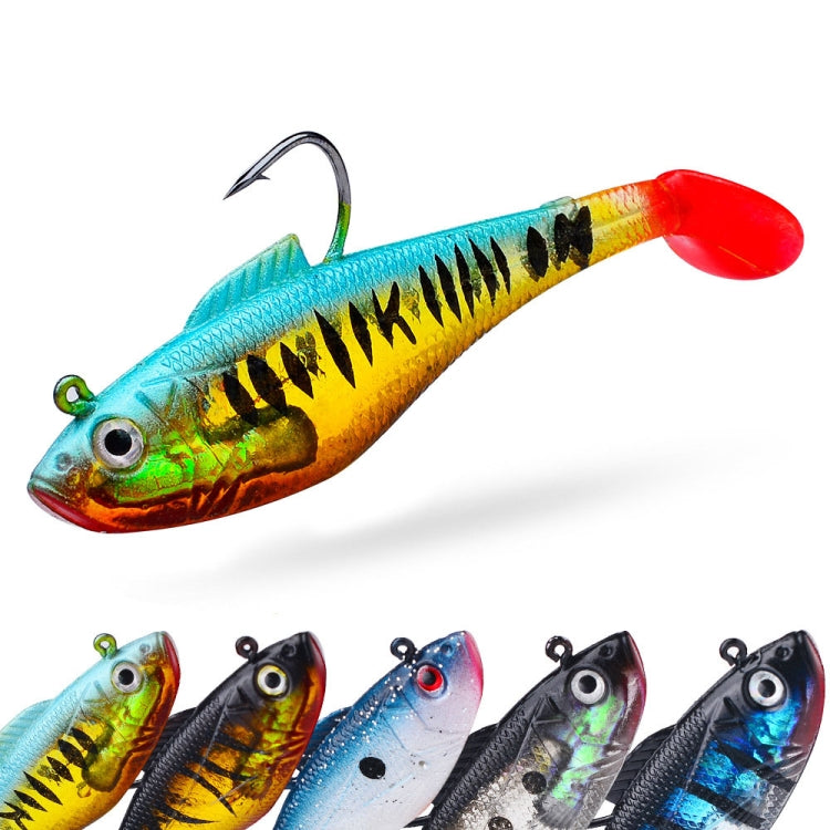 PROBEROS DW6085 Sea Bass Leadfish Soft Lure T-Tail Software Baits Sea Fishing Boat Fishing Bionic Lures, Size: 8cm/9.5g(Color D)