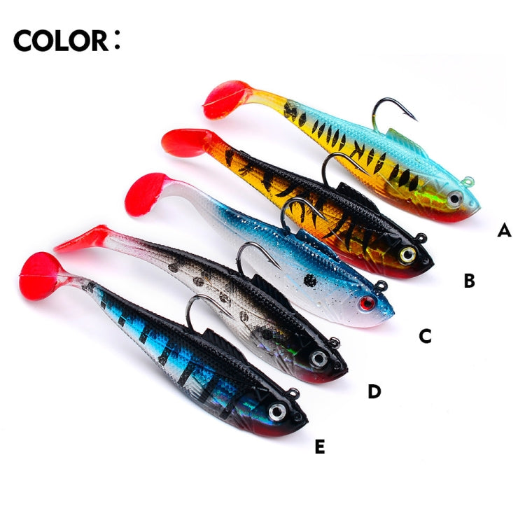 PROBEROS DW6085 Sea Bass Leadfish Soft Lure T-Tail Software Baits Sea Fishing Boat Fishing Bionic Lures, Size: 8cm/9.5g(Color D)