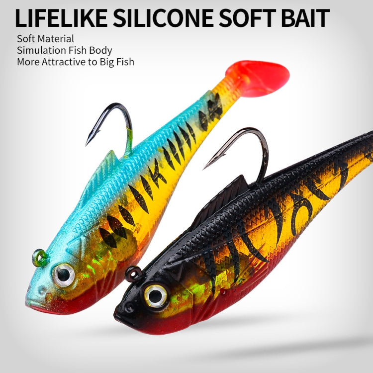 PROBEROS DW6085 Sea Bass Leadfish Soft Lure T-Tail Software Baits Sea Fishing Boat Fishing Bionic Lures, Size: 11cm/24.6g(Color D)
