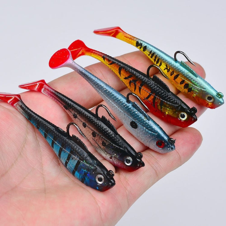 PROBEROS DW6085 Sea Bass Leadfish Soft Lure T-Tail Software Baits Sea Fishing Boat Fishing Bionic Lures, Size: 8cm/9.5g(Color A)