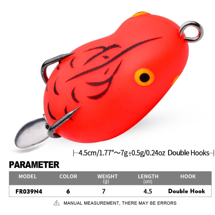 PROBEROS FR039 Mini Thunderfrog Lure Simulation Soft Bait Blackfish Fishing Lure, Size: 7g/4.5cm(Color C)