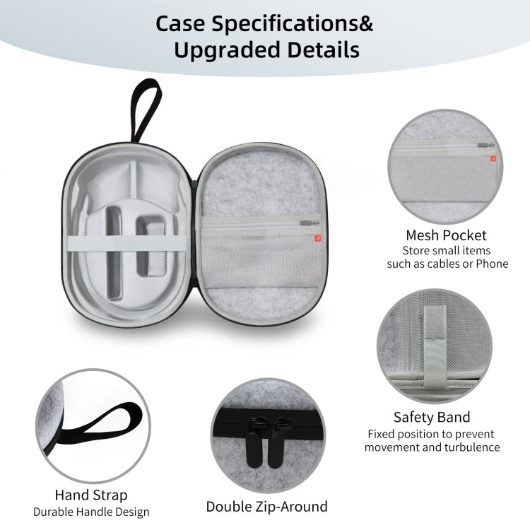 JYS-APP001 For Apple Vision Pro Headset Storage Bag VR Glasses Anti-Scrape Portable Bag, Color: Gray Linen