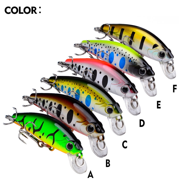 PROBEROS DW592 Sinking Minnow Lure Long Casting Fake Bait Bionic Plastic Hard Bait(Color E)