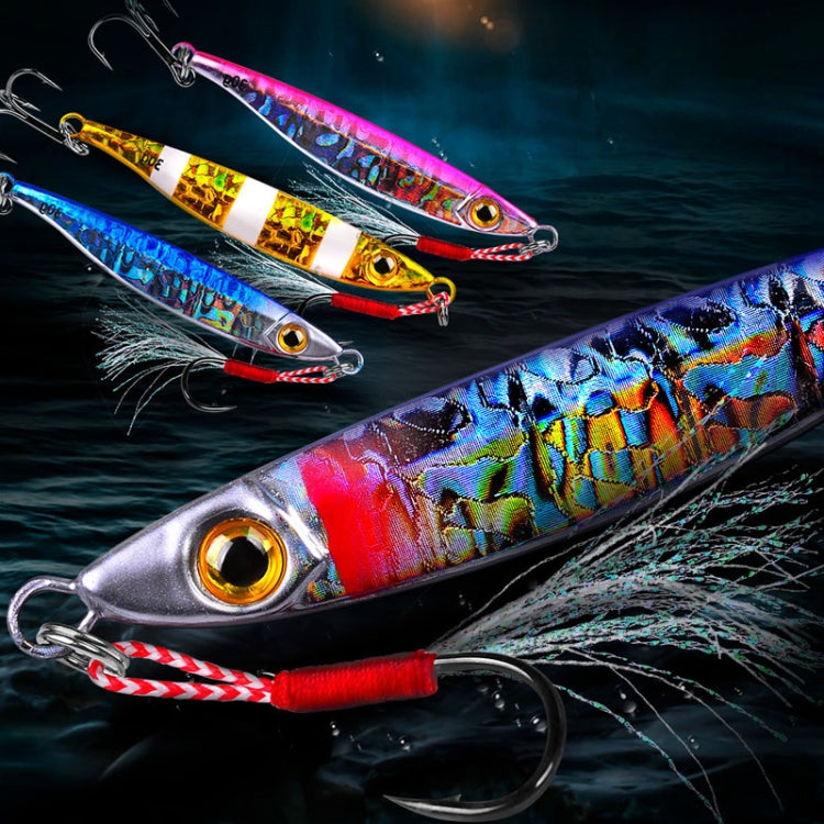 PROBEROS LF126 Long Casting Lead Fish Bait Freshwater Sea Fishing Fish Lures Sequins, Weight: 15g(Color E)