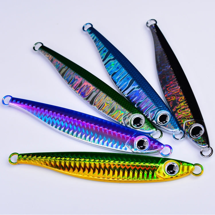 PROBEROS LF121 Fast Sinking Laser Boat Fishing Sea Fishing Lure Iron Plate Bait, Weight: 14g(Luminous Color E)