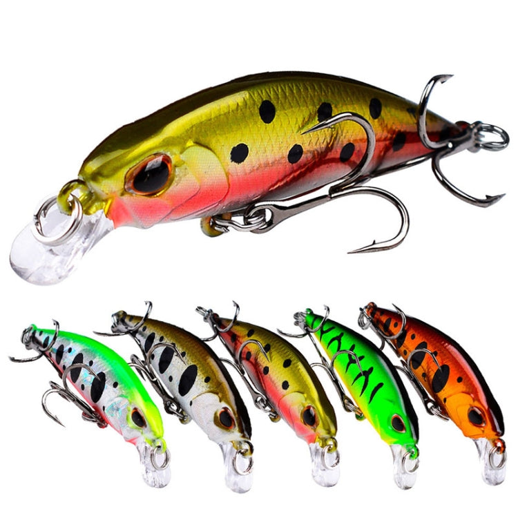 PROBEROS DW578 Ordinary Hook 5.3cm 4.6g Sinking Minnow Lure Long Casting Bionic Plastic Hard Bait Fishing Tackle(Color C)