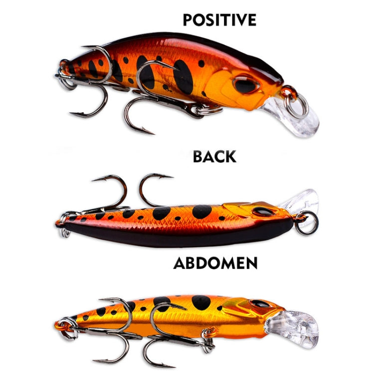 PROBEROS DW578 Ordinary Hook 5.3cm 4.6g Sinking Minnow Lure Long Casting Bionic Plastic Hard Bait Fishing Tackle(Color F)
