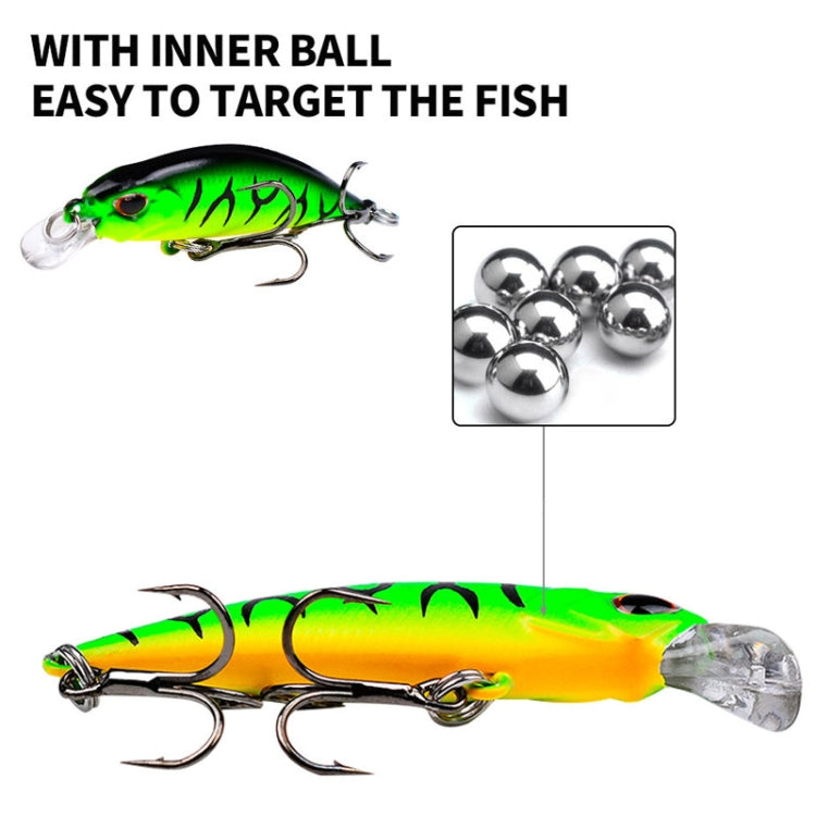 PROBEROS DW577 8003 Hook 5.3cm 4.6g Sinking Minnow Lure Long Casting Bionic Plastic Hard Bait Fishing Tackle(Color C)