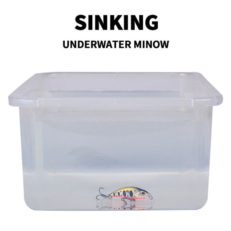 PROBEROS DW577 8003 Hook 5.3cm 4.6g Sinking Minnow Lure Long Casting Bionic Plastic Hard Bait Fishing Tackle(Color F)