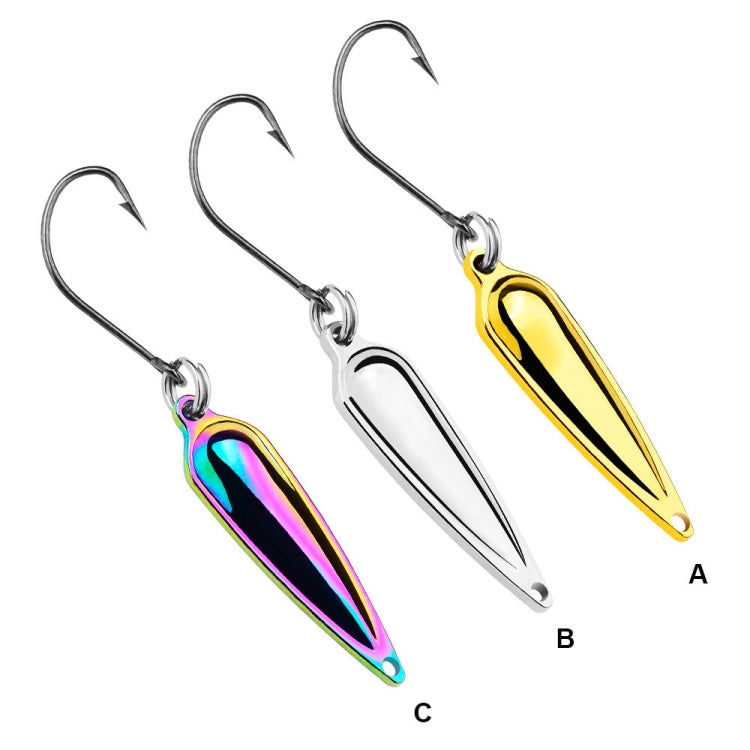 PROBEROS DW602 Long Casting Metal Sequins Lure Moth Sequins Warp Beak Fake Lure, Color: Color B(1.5g)