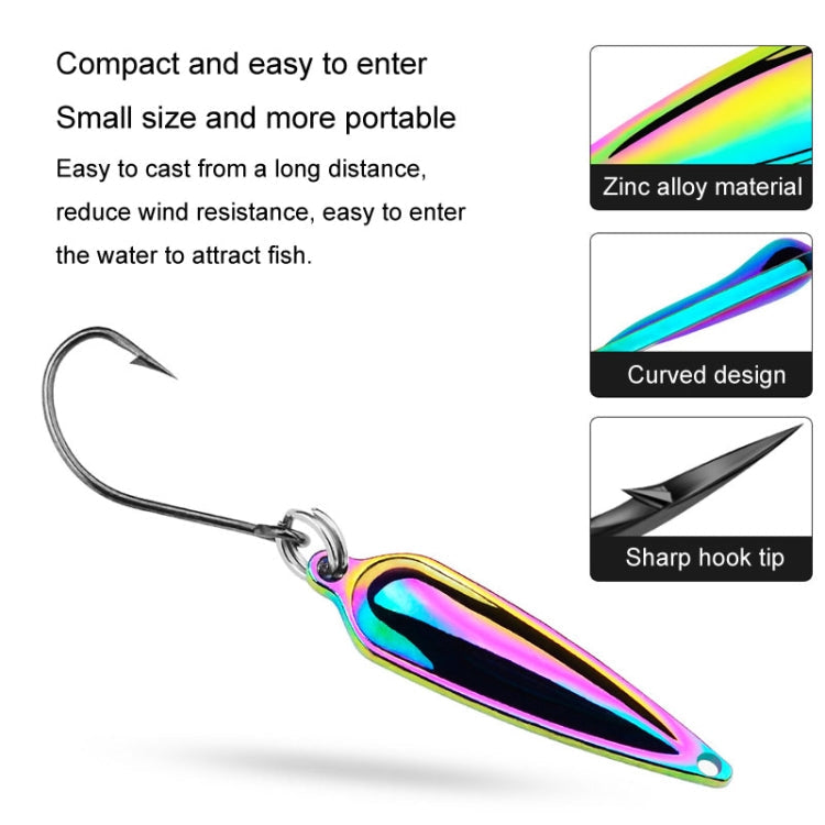 PROBEROS DW602 Long Casting Metal Sequins Lure Moth Sequins Warp Beak Fake Lure, Color: Color B(1.5g)