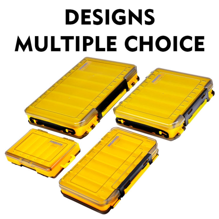 PROBEROS H1000 Double Sided Lure Box Handheld Double Layer Storage Case For Bait Accessories, Style: B Model(Yellow)