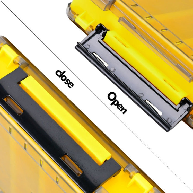 PROBEROS H1000 Double Sided Lure Box Handheld Double Layer Storage Case For Bait Accessories, Style: D Model(Yellow)