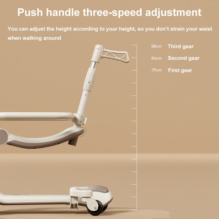XOEYU K8 Multifunctional Adjustable Folding Children Scooter with Music and Lights, Color: 3-in-1 Pink