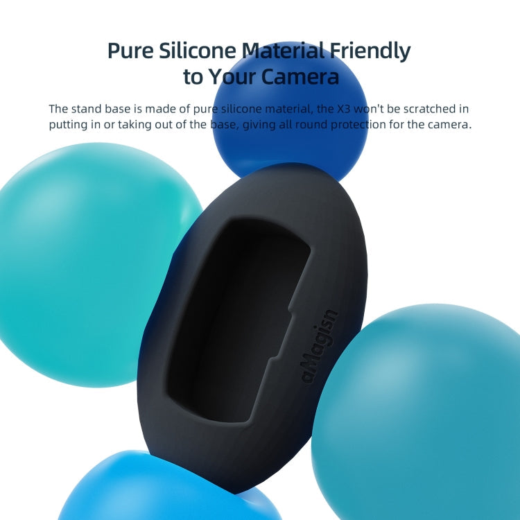 For Insta360 X3 aMagisn Desktop Silicone Base(Black)