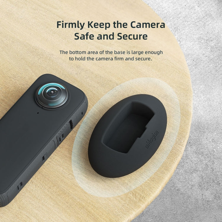 For Insta360 X3 aMagisn Desktop Silicone Base(Black)