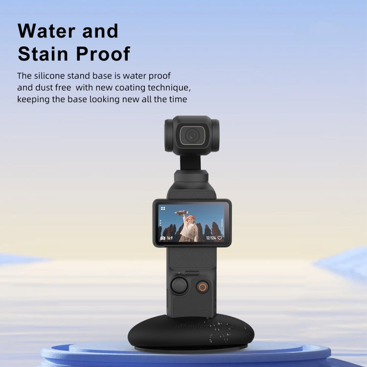 For DJI Osmo Pocket 3 aMagisn Desktop Silicone Base Car Sports Camera Accessories(Base+Double-sided Glue)