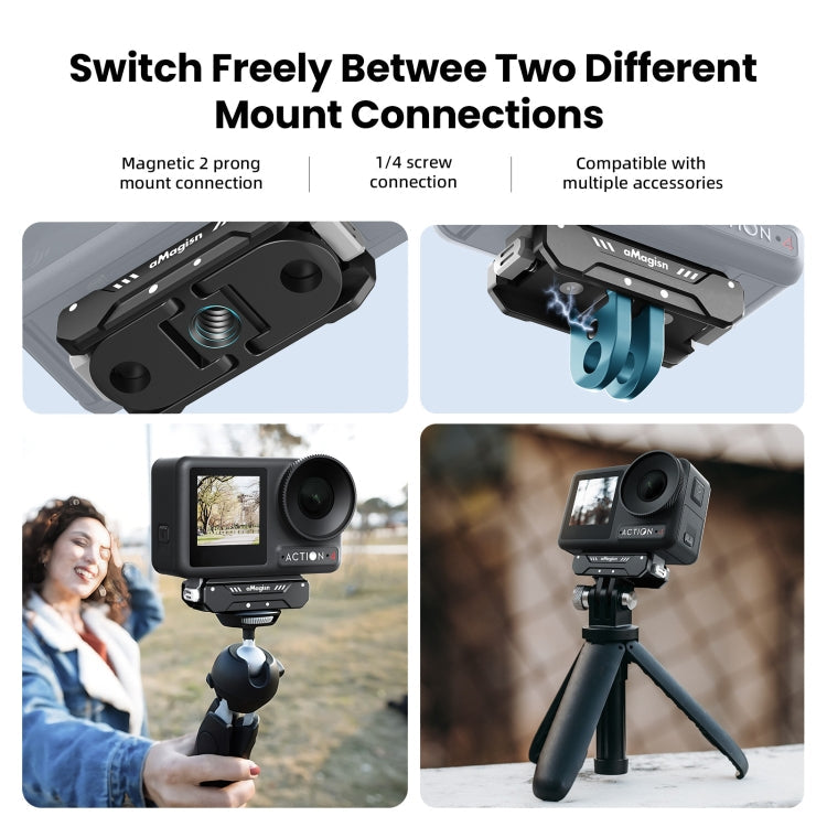 For DJI Osmo 360 / Action 5 Pro / Action 4 / Action 3 aMagisn Magnetic Fast Disassembly Motion Camera Accessories