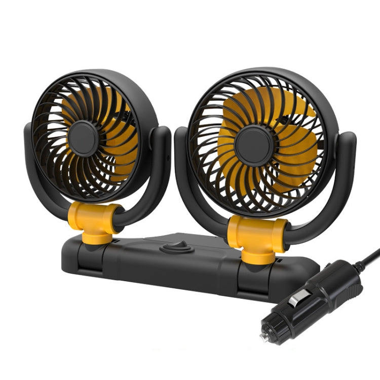 SUITU Car Foldable Cooling Fan Automobile Summer Temperature Reduction Fan, Model: Dual 12V Cigarette Lighter Energized