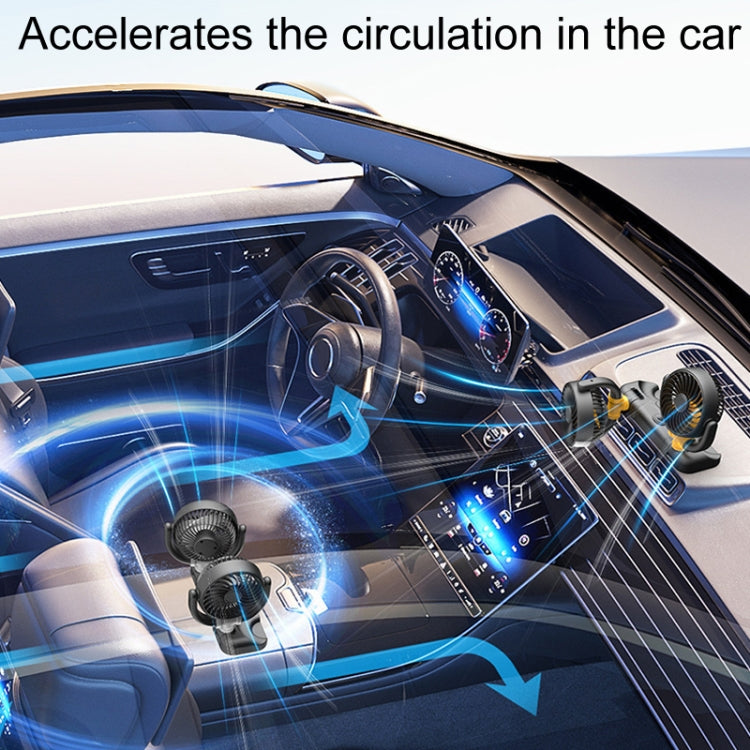 SUITU Car Foldable Cooling Fan Automobile Summer Temperature Reduction Fan, Model: Single 12V Cigarette Lighter Energized