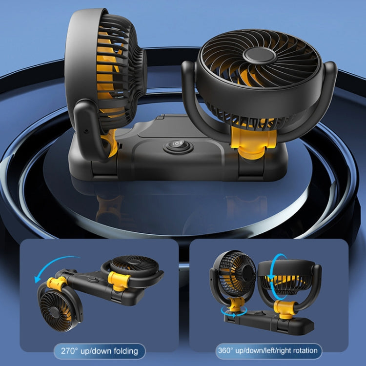 SUITU Car Foldable Cooling Fan Automobile Summer Temperature Reduction Fan, Model: Single 24V Cigarette Lighter Energized