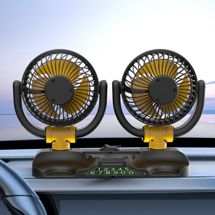 SUITU Car Foldable Cooling Fan Automobile Summer Temperature Reduction Fan, Model: Single 24V Cigarette Lighter Energized
