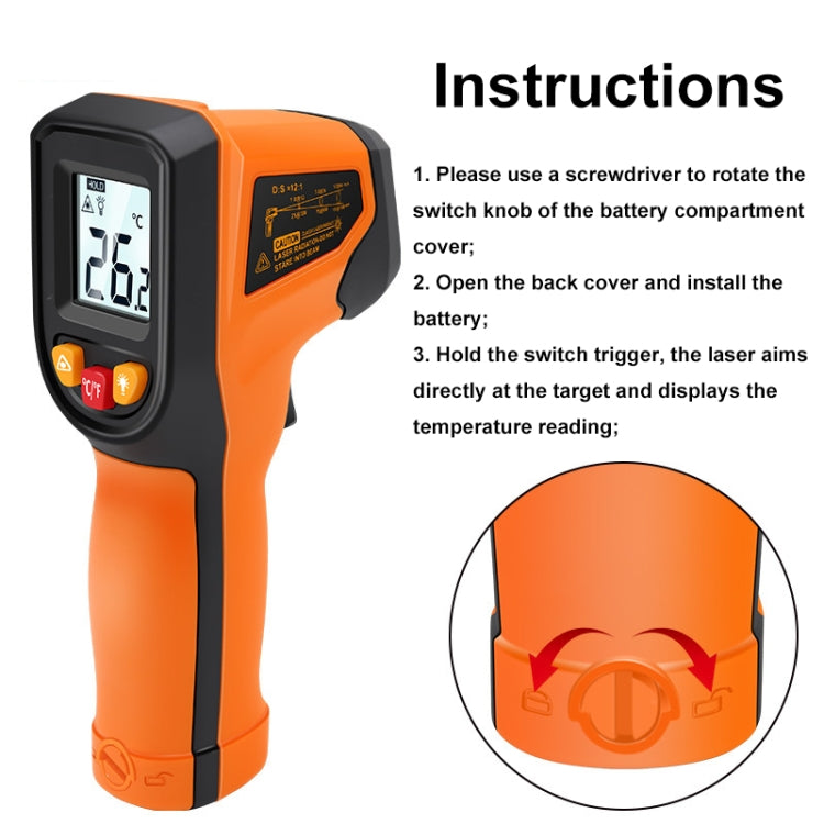 NJTY Digital Display High-Precision Infrared Thermometer For Bakery Kitchen Industry, Spec: T400