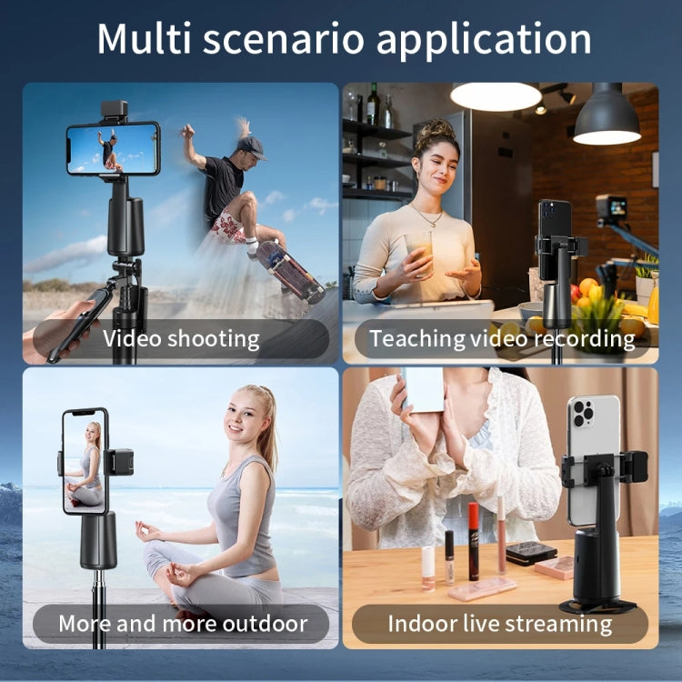 Pixel A200  Auto Tracking Gimbal Stabilizer 360 Degree Rotation Selfie Stick With Fill Light Set 3