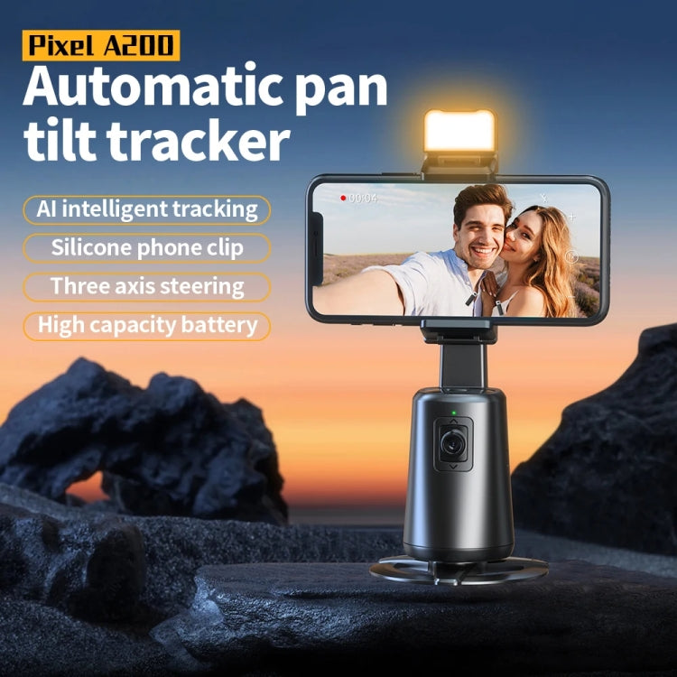 Pixel A200  Auto Tracking Gimbal Stabilizer 360 Degree Rotation Selfie Stick With Fill Light Set 2