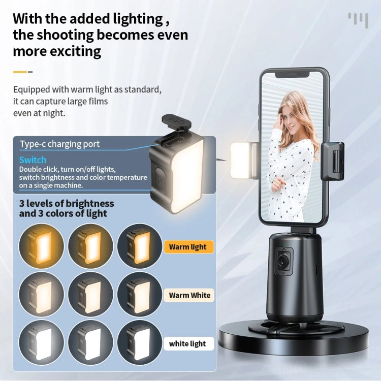 Pixel A200  Auto Tracking Gimbal Stabilizer 360 Degree Rotation Selfie Stick With Fill Light Set 2
