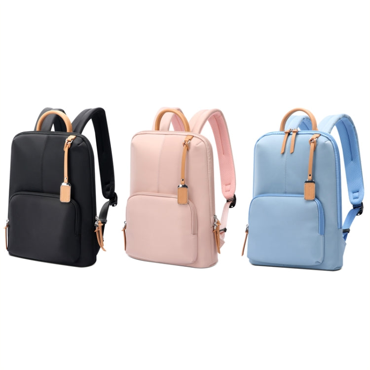 Bopai 62-126521 14-inch Laptop Thin and Light Business Waterproof Backpack(Pink)