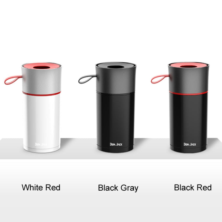 BEN.JACK Cylindrical Car Water Cup Holder Tissue Box(Black Gray)