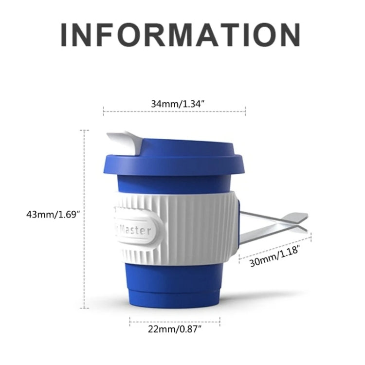 BEN.JACK Coffee Cup Car Perfume Air Conditioner Air Outlet Aromatherapy Ornaments(Klein Blue+White)
