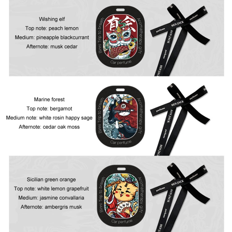 BEN.JACK Car Deodorant Tablet Pendant Long-Lasting Light Fragrance(Random Fragrance Delivery)
