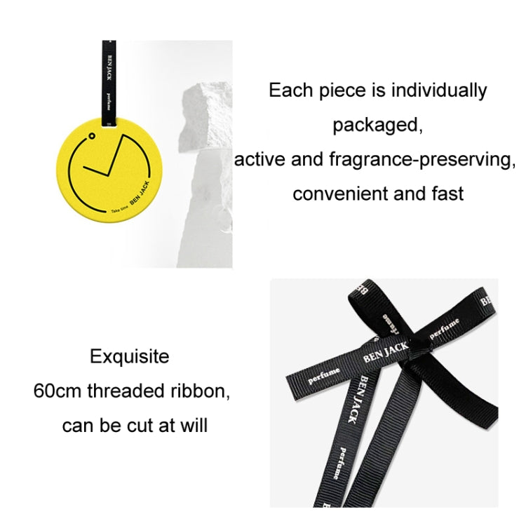 BEN.JACK Clock Car Long-lasting Light Fragrance Tablet Pendant(Sicilian Orange)
